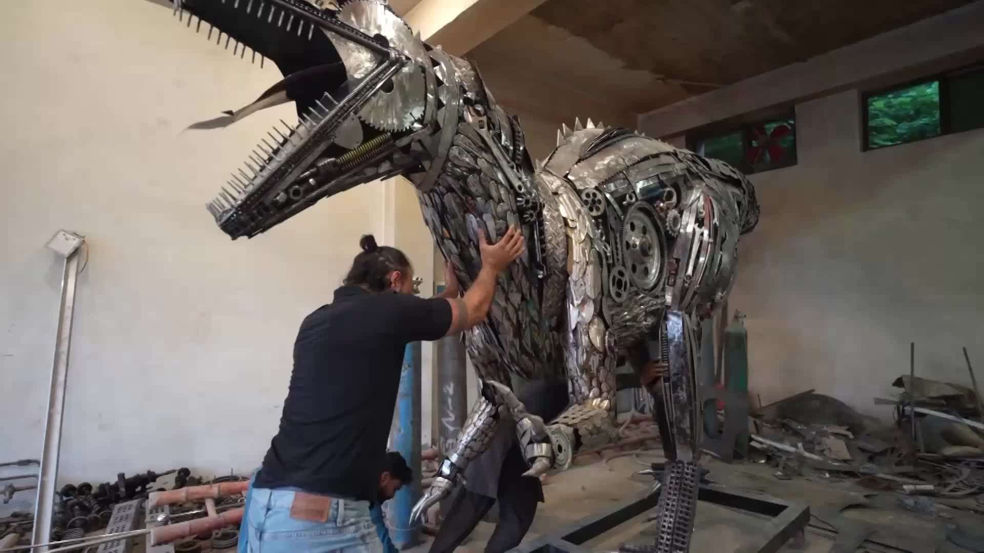 Weld done! Pakistani artist creates stunning animal sculptures from scrap metal