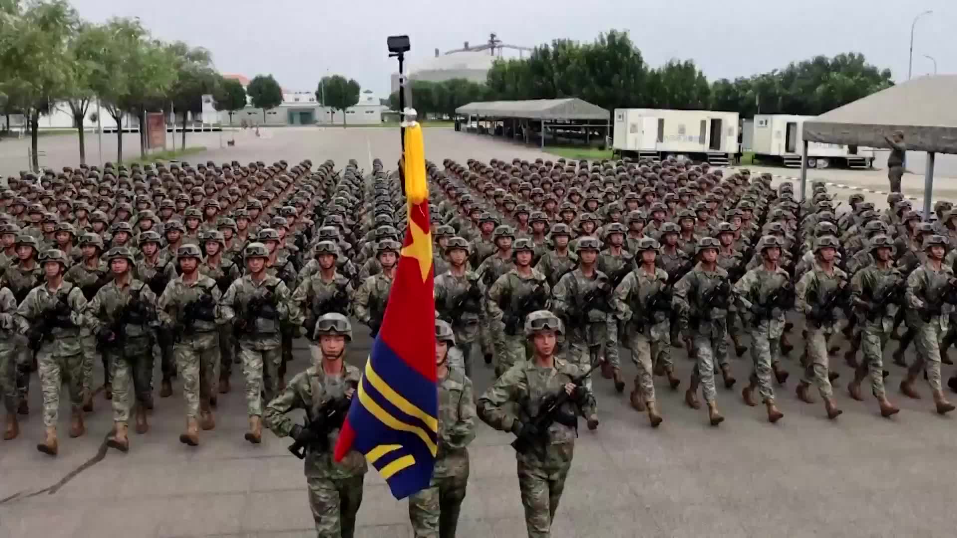'Through meticulous refinement we craft perfection' - Chinese forces display new flags ahead of grand Victory Day parade