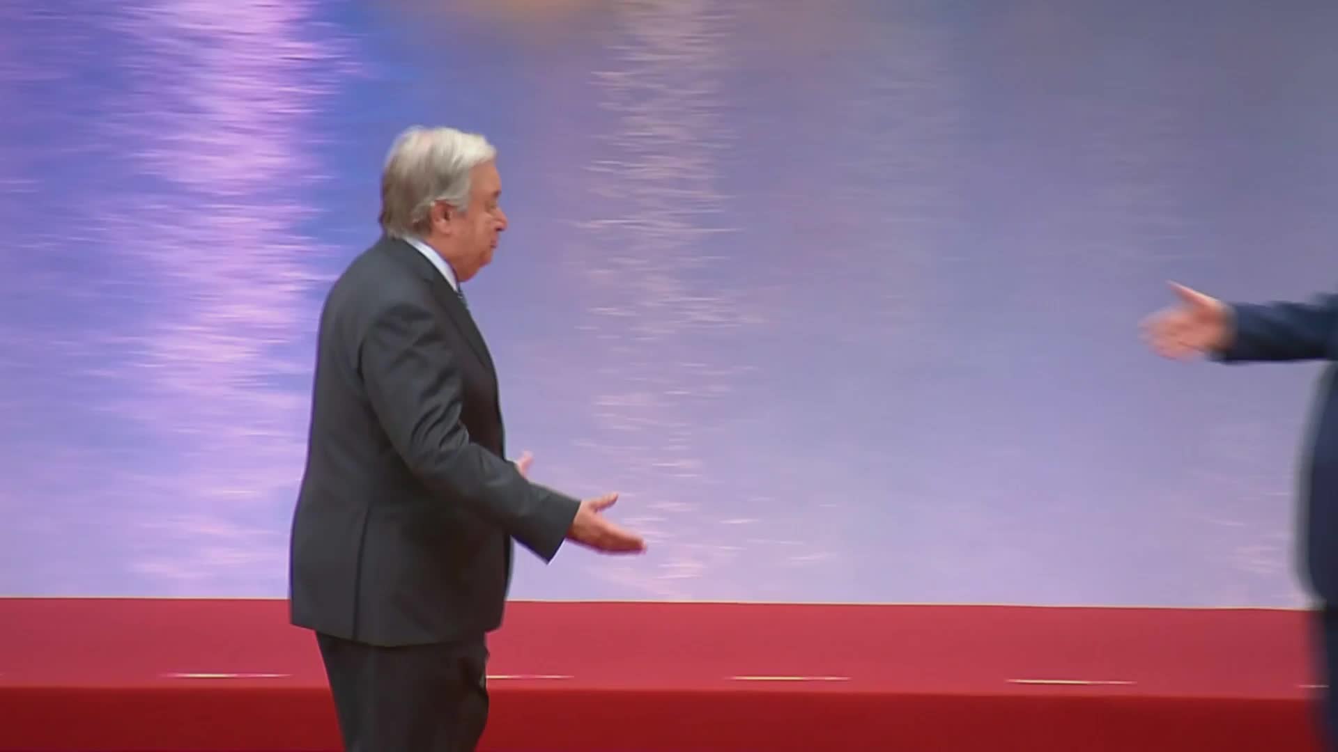 Handshakes and smiles - UN chief Guterres and world leaders arrives at reception in honor of the SCO member states