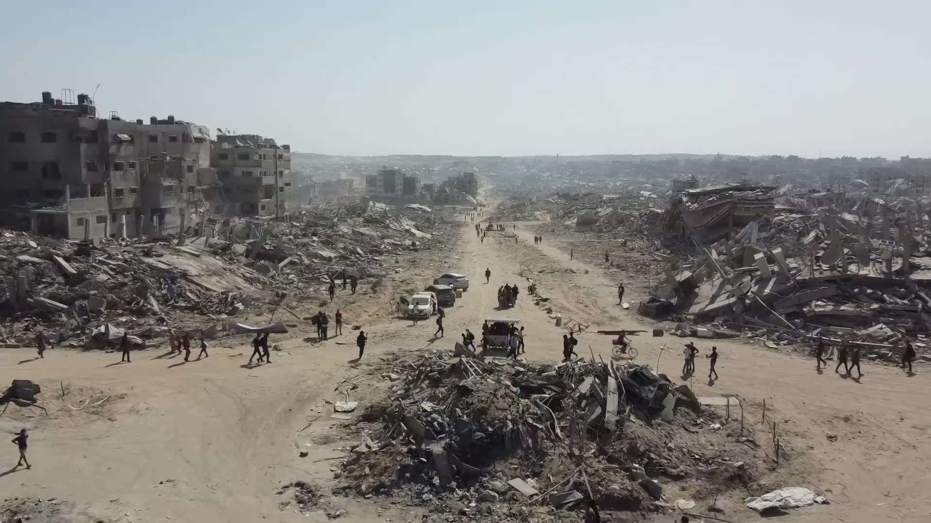 Razed to the ground - Drone footage reveals widespread devastation following Israeli withdrawal from northern Gaza *EXCLUSIVE*