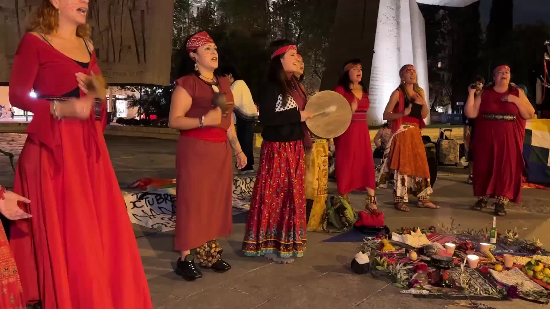 'Nothing to celebrate' - Indigenous groups dance in Madrid to protest 'genocide' ahead of Spain's National Day