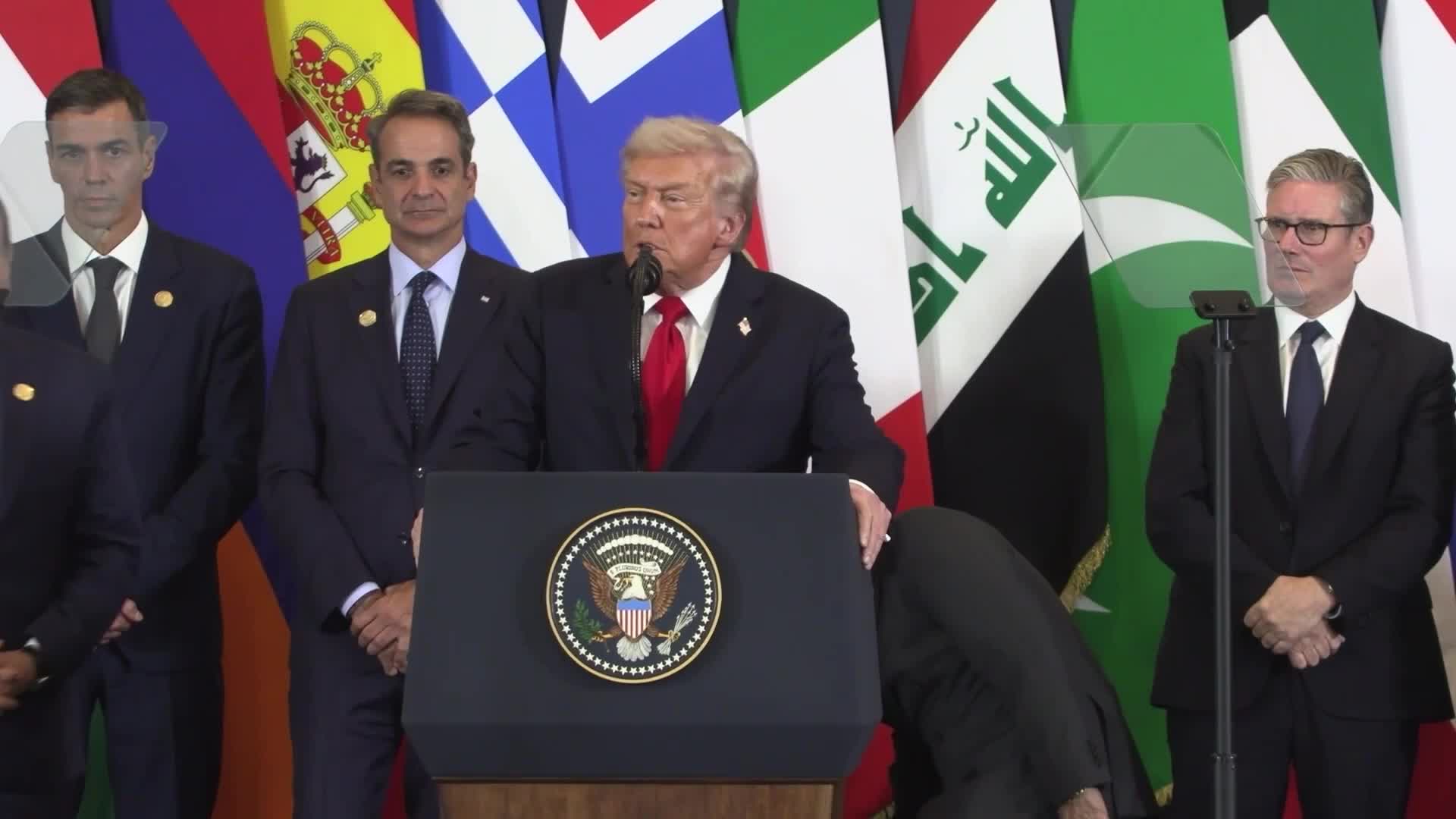 'At long last, we have peace in the Middle East' - Trump addresses world leaders after signing landmark Gaza peace plan *FULL AND UNCENSORED*
