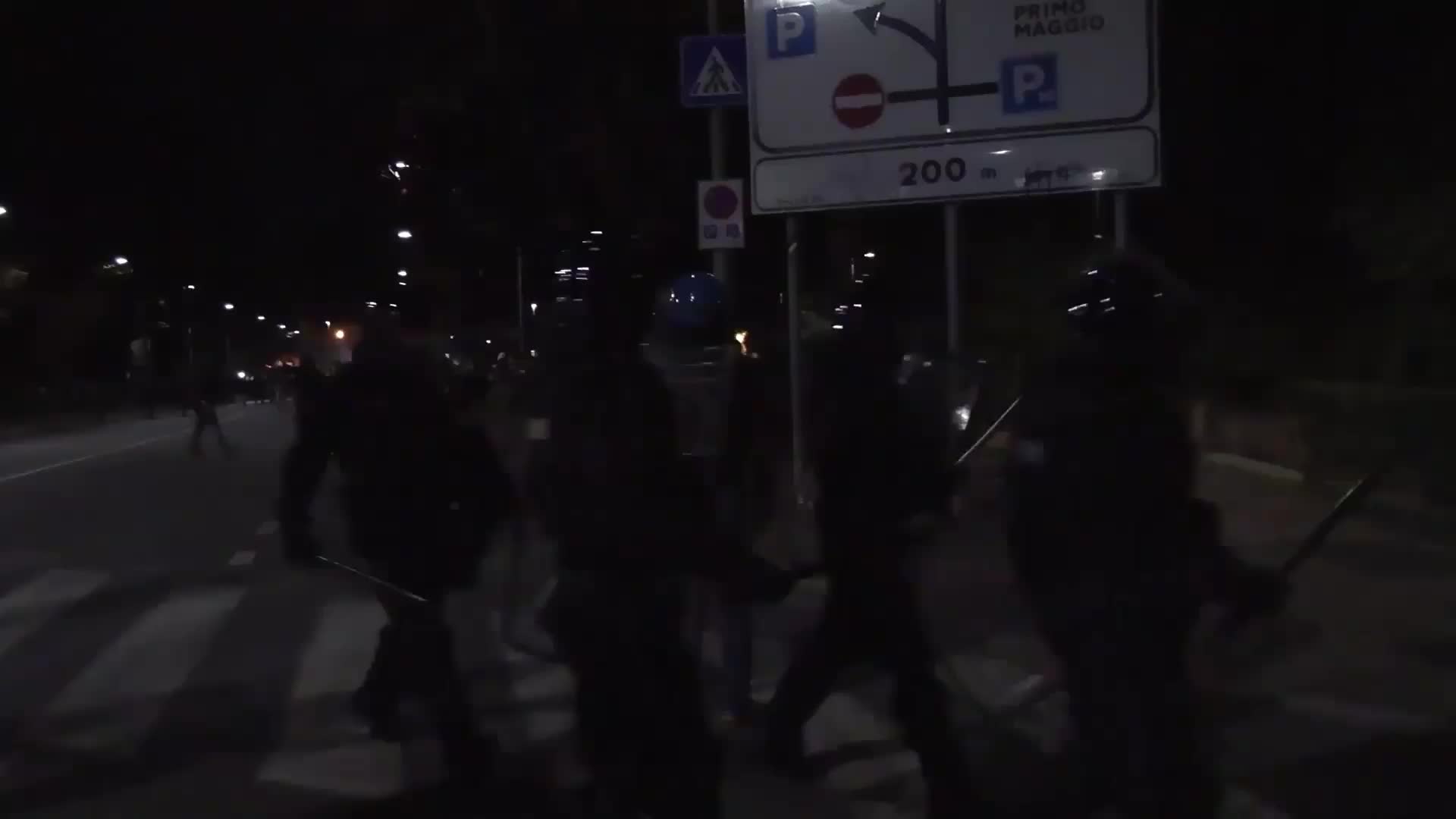 Tear gas, water cannons used as police disperse pro-Palestine protesters in Udine ahead of World Cup qualifier between Italy and Israel