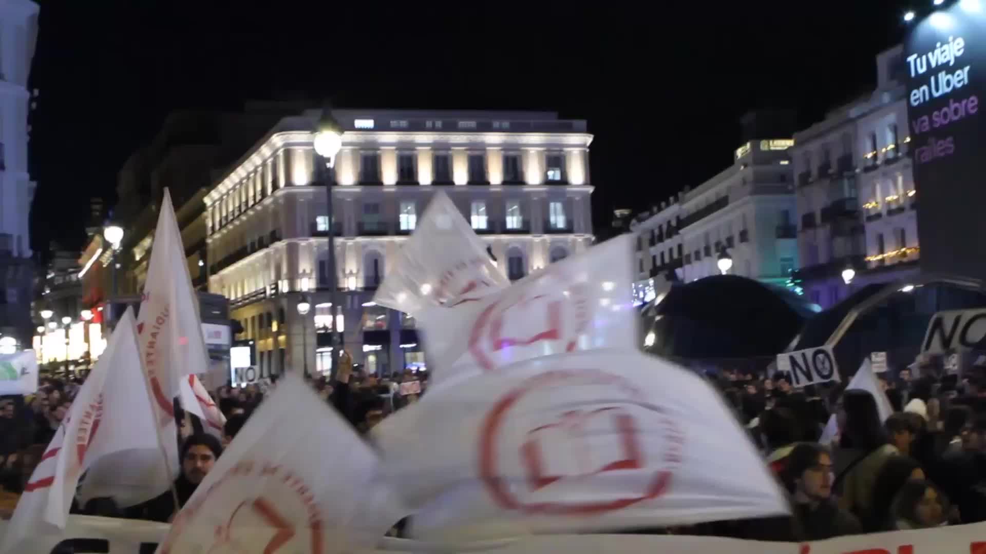 'Public education is not a business!' - Protests erupt in Madrid as students demand fairer funding for schools