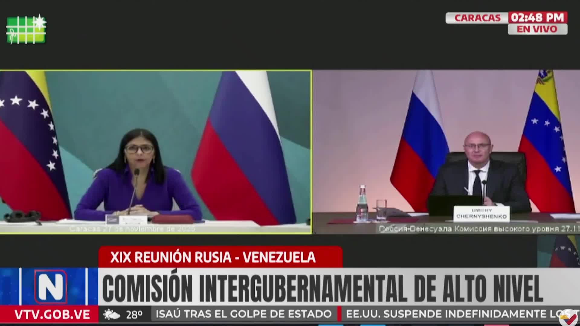 Venezuelan VP Delcy Rodriguez praises ‘consolidated brotherhood’ with Russia amid ‘serious threats of military aggression’ from US
