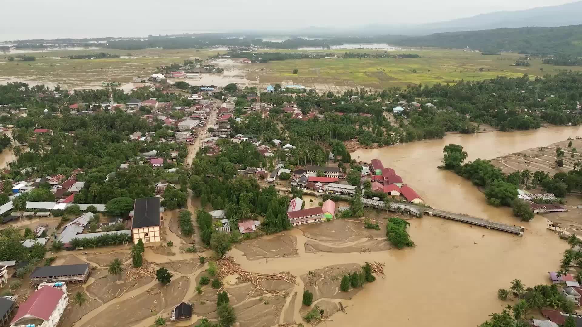Devastating flash floods and landslides in Aceh as death toll rises to 84 across Indonesia's Sumatra