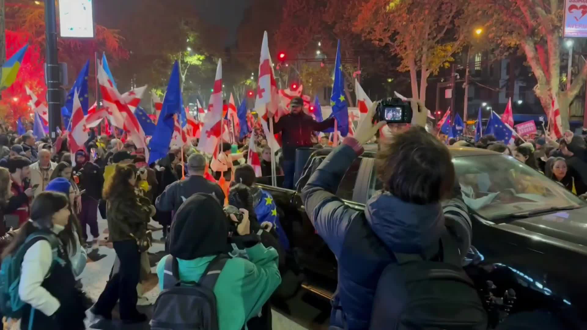 Georgia's EU path at a deadlock - Tbilisi protesters mark one year since accession talks stalled