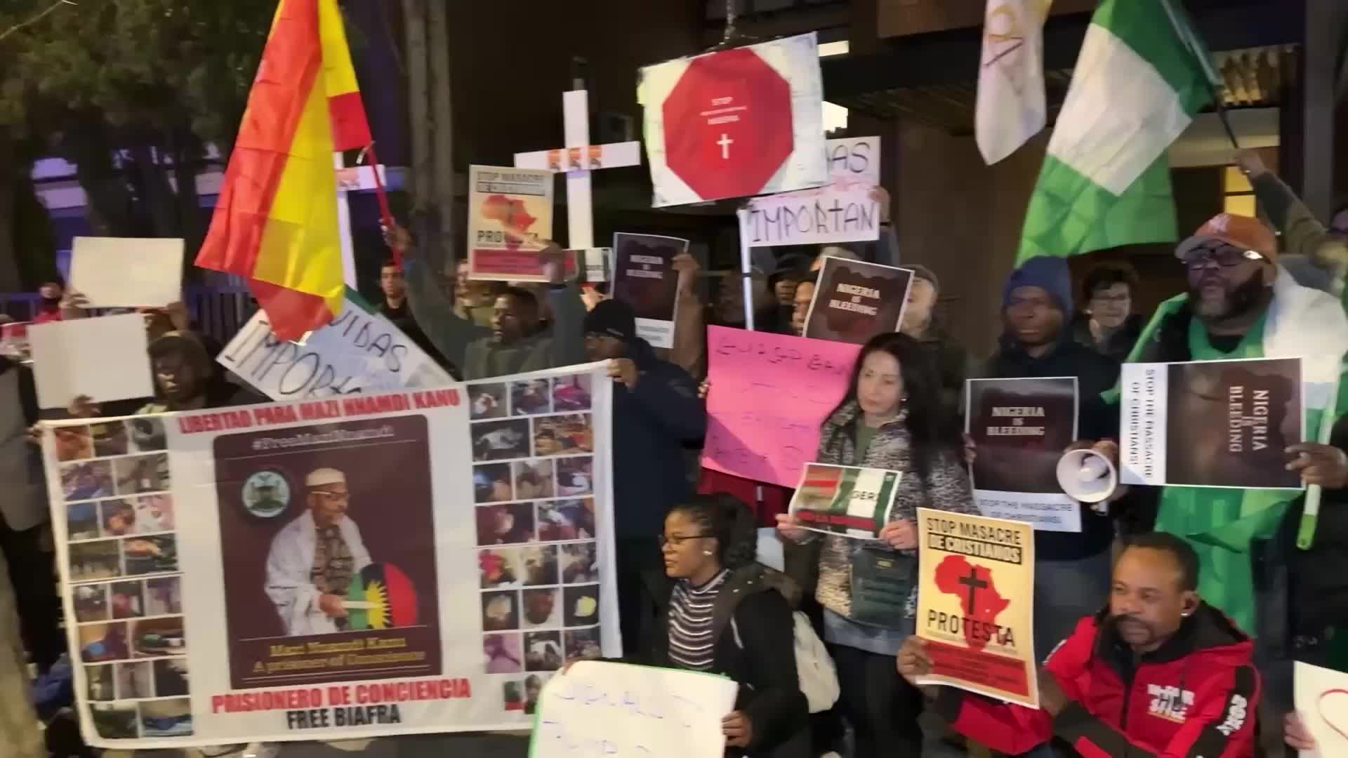 'It’s genocide in every sense' - Dozens rally in Madrid to denounce rising 'insecurity' for Christians in Nigeria