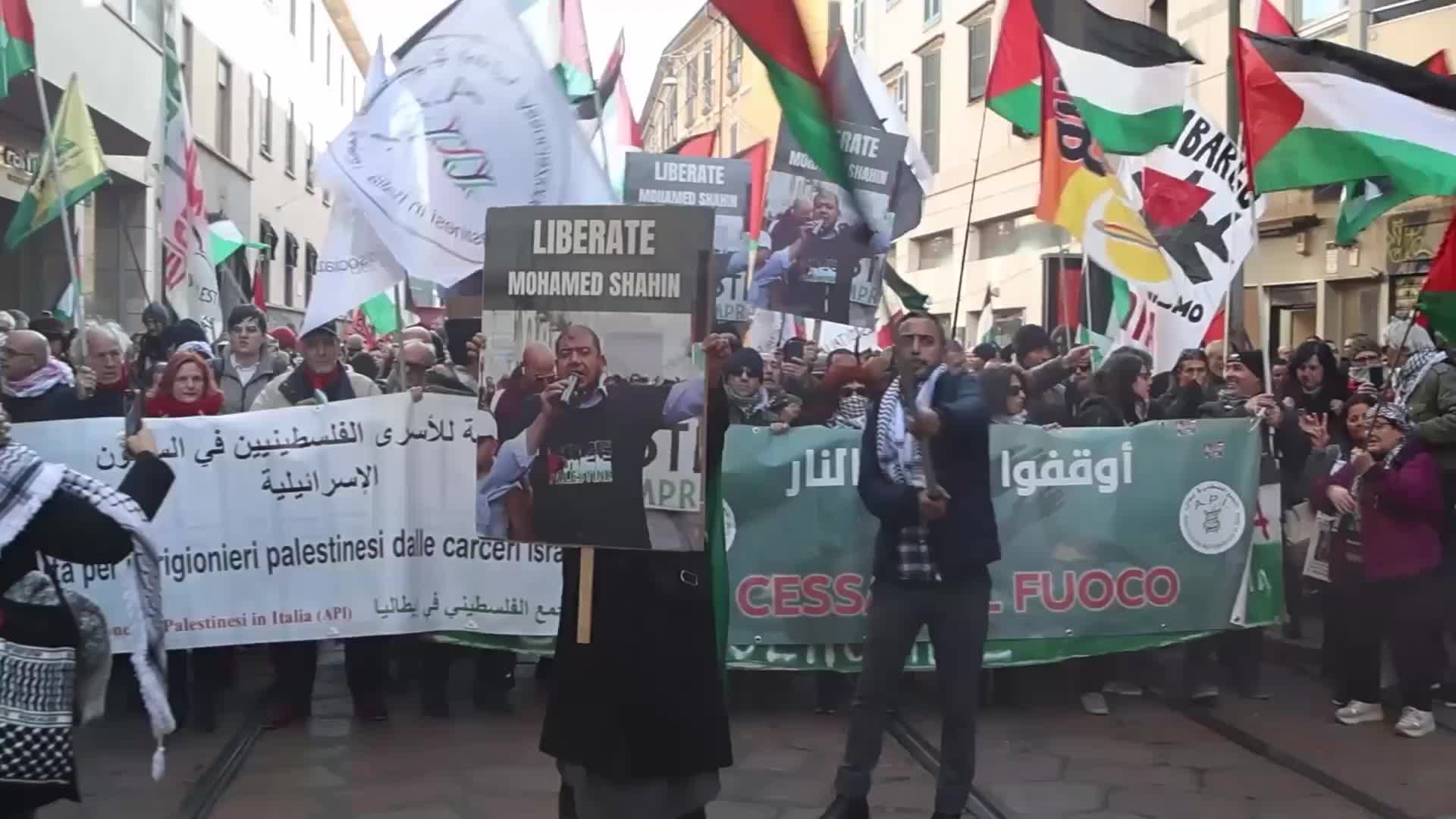 'Another kick in the face to justice' - Thousands demand respect for Gaza peace as Milan marks UN Palestine International Solidarity Day