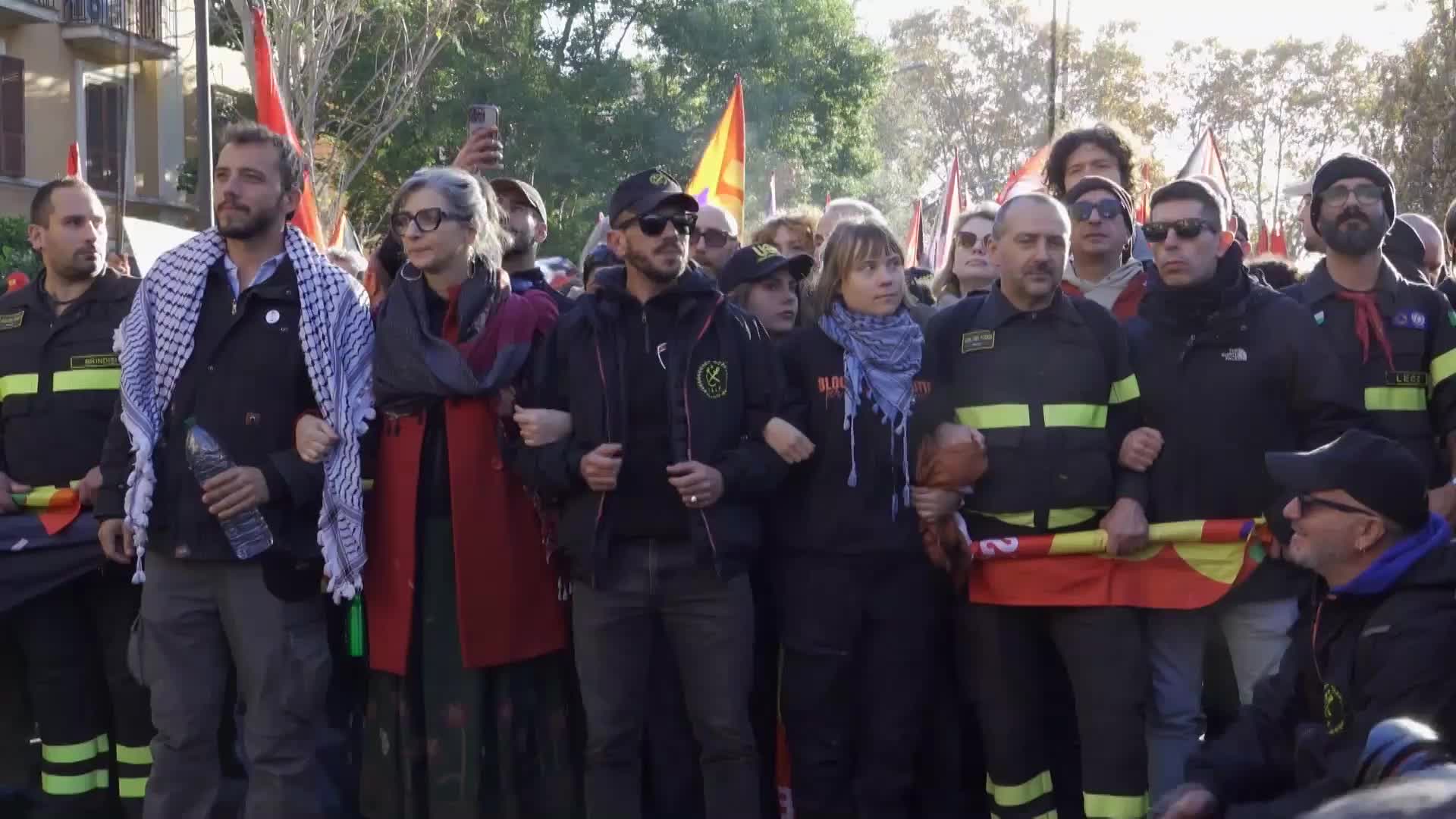 'We can't allow this to happen!' - UN's Albanese, Thunberg lead Rome march demanding embargo on arms sales to Israel
