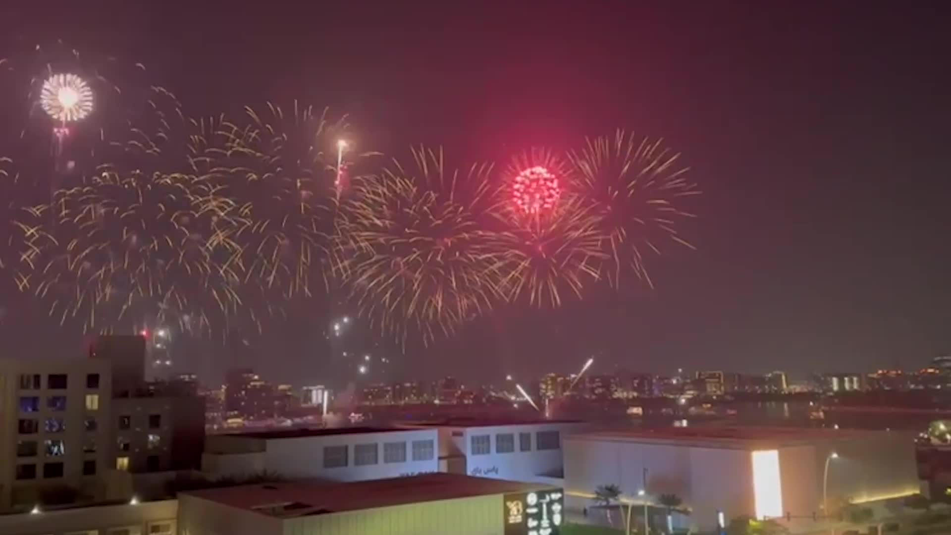 Bursting into life! Fireworks illuminate Yas Island as UAE marks 54th National Day